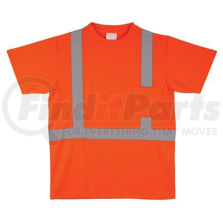 64749 by JJ KELLER - Safegear™ Hi-Vis T-Shirt, with Pocket, Type R Class 2, Orange, Large, Polyester