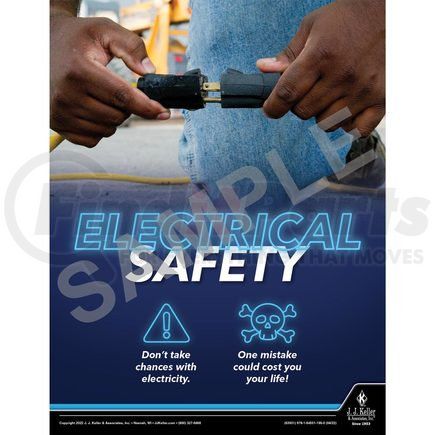63931 by JJ KELLER - Workplace Safety Training Poster - Electrical Safety