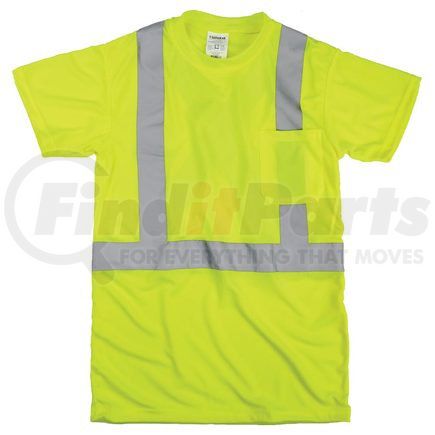 64775 by JJ KELLER - Safegear™ Hi-Vis T-Shirt, Type R Class 2 and CSA Z96-15, Lime Green, 2XL, with Pocket