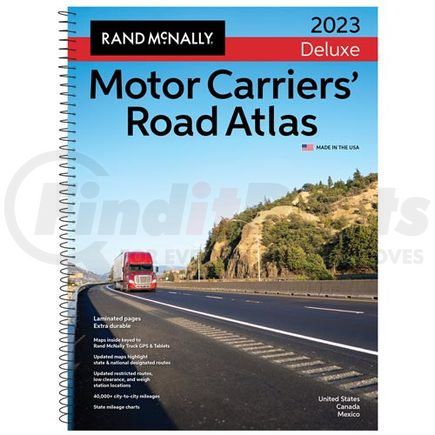 66536 by JJ KELLER - Rand McNally Deluxe Motor Carriers' Road Atlas, 2023 Edition, Laminated Pages