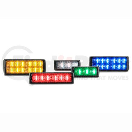 MPS122U-BA by FEDERAL SIGNAL - MicroPulse® Ultra Directional Warning Light, Dual Color, Blue/Amber LEDs