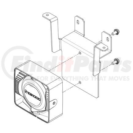 ESB-CHGR15ND by FEDERAL SIGNAL - No-Drill Bracket Kit, Speaker to Hood Latch Assembly, for 2015-2021 Dodge Charger