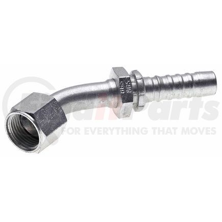 G20174-0808 by GATES - Hyd Coupling/Adapter- Female JIC 37 Flare Swivel - 45 Bent Tube (GlobalSpiral)
