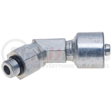 G25122-0808 by GATES - Hydraulic Coupling/Adapter - Male O-Ring Boss Swivel - 45 Block (MegaCrimp)