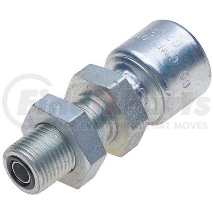 G25226-0808X by GATES - Hyd Coupling/Adapter - Male Flat-Face O-Ring Bulk Head Long Nose (MegaCrimp)