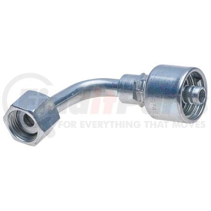 G25241-0404 by GATES - Hyd Coupling/Adapter- Female Flat-Face O-Ring Swivel - 90 Bent Tube (MegaCrimp)