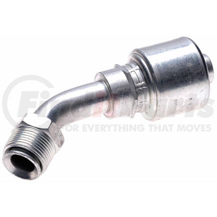 G25502-0606X by GATES - Hydraulic Coupling/Adapter - SAE Male Inverted Swivel - 45 Bent Tube (MegaCrimp)