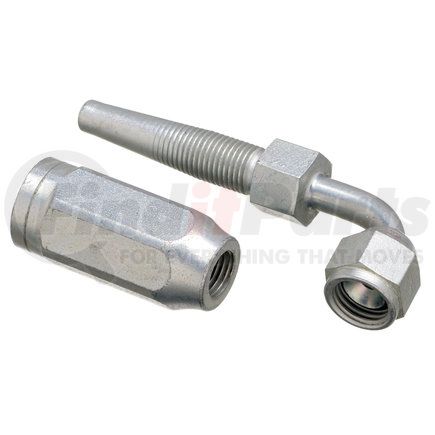 G27180-0608 by GATES - Female JIC 37 Flare Swivel - 90 Bent Tube (Type T for G1 Hose - 1 Wire)