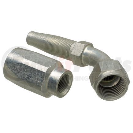 G34211-0808 by GATES - Dual Seat Female JIC 37/SAE 45 Flare Swivel - 45 Bent Tube - Steel