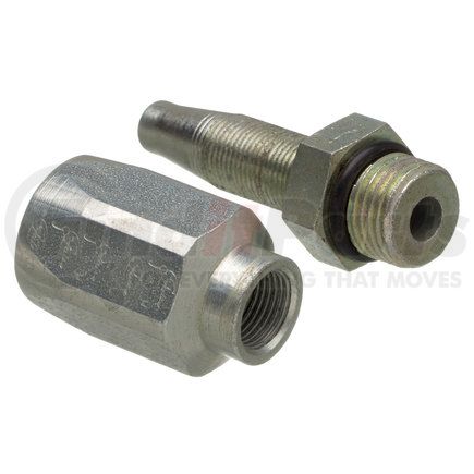 G34120-0404 by GATES - Hydraulic Coupling/Adapter- Male O-Ring Boss - Steel (C5CXH, C5C, C5D, C5M Hose)