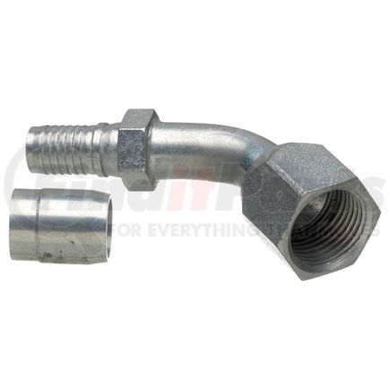 G40202-0404 by GATES - Hyd Coupling/Adapter- Female SAE 45 Flare Swivel - 45 Bent Tube - Steel (C14)