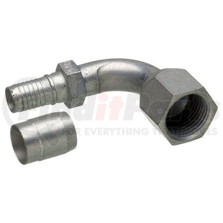 G40205-0505 by GATES - Hyd Coupling/Adapter- Female SAE 45 Flare Swivel - 90 Bent Tube - Steel (C14)