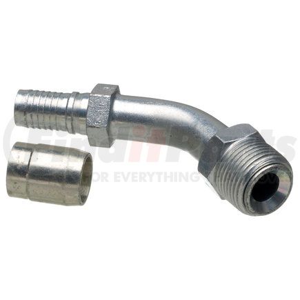 G40502-0606 by GATES - Hydraulic Coupling/Adapter- SAE Male Inverted Swivel- 45 Bent Tube- Steel (C14)