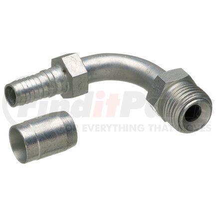 G40504-0404 by GATES - Hydraulic Coupling/Adapter- SAE Male Inverted Swivel- 90 Bent Tube- Steel (C14)