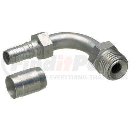 G40504-1010 by GATES - Hydraulic Coupling/Adapter- SAE Male Inverted Swivel- 90 Bent Tube- Steel (C14)