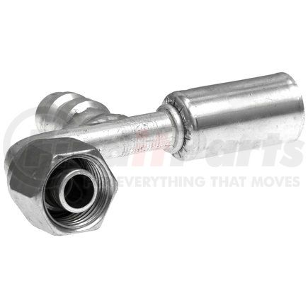G475891010 by GATES - Female SAE Tube O-Ring Nut Swivel with R134A Service Port-90 Bent Tube-Alum.