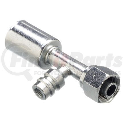 G475880808S by GATES - Female SAE Tube O-Ring Nut Swivel with R134A SVC Port - Steel (PolarSeal II ACB)