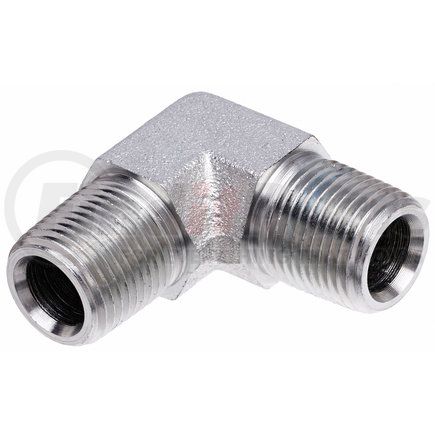 G60115-0404 by GATES - Hydraulic Coupling/Adapter - Male Pipe NPTF to Male Pipe NPTF - 90 (SAE to SAE)