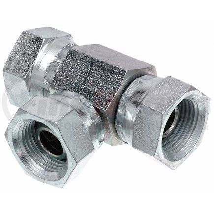 G60184-0202 by GATES - Hydraulic Coupling/Adapter - Female Pipe Swivel NPSM - Tee (SAE to SAE)