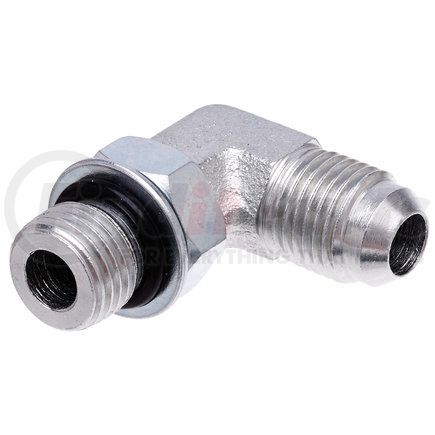 G60312-0816 by GATES - Hyd Coupling/Adapter- Male O-Ring Boss to Male JIC 37 Flare - 90 (SAE to SAE)