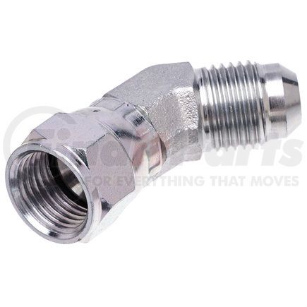 G60424-2020 by GATES - Male JIC 37 Flare to Female JIC 37 Flare Swivel - 45 (SAE to SAE)