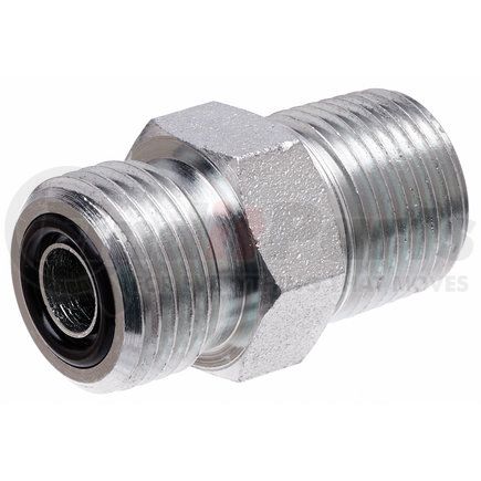 G60770-0404 by GATES - Hydraulic Coupling/Adapter- Male Flat-Face O-Ring to Male Pipe NPTF (SAE to SAE)