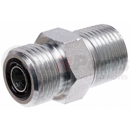 G60770-0608 by GATES - Hydraulic Coupling/Adapter- Male Flat-Face O-Ring to Male Pipe NPTF (SAE to SAE)