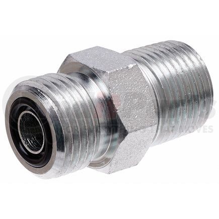 G60770-0808 by GATES - Hydraulic Coupling/Adapter- Male Flat-Face O-Ring to Male Pipe NPTF (SAE to SAE)