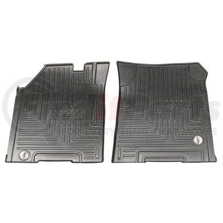 10002890 by MINIMIZER - Floor Mats - Black, 2 Piece, Front Row, For Western Star