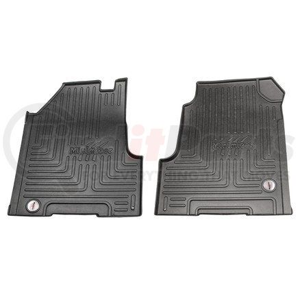 10002827 by MINIMIZER - Floor Mats - Black, 2 Piece, Front Row, For Western Star