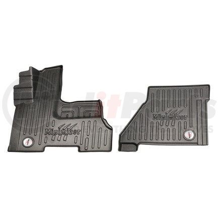 10002399 by MINIMIZER - Floor Mats - Black, 2 Piece, Front Row, For International and Caterpillar