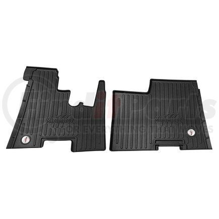10002549 by MINIMIZER - Floor Mats - Black, 2 Piece, Front Row, For Kenworth