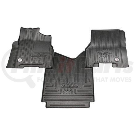 10002277 by MINIMIZER - Floor Mats - Black, 3 Piece, With Minimizer Logo, Auto Transmission, Front, Center Row, For Freightliner