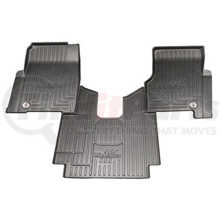 10002231 by MINIMIZER - Floor Mats - Black, 3 Piece, With Minimizer Logo, Front, Center Row, For Freightliner