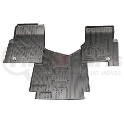 10002211 by MINIMIZER - Floor Mats - Black, 3 Piece, With Minimizer Logo, Front, Center Row, For Freightliner