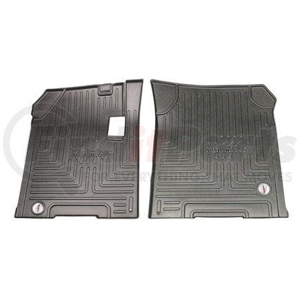 10002807 by MINIMIZER - Floor Mats - Black, 2 Piece, With Minimizer Logo, Front Row, For Western Star