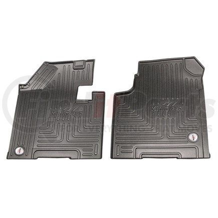 10002863 by MINIMIZER - Floor Mats - Black, 2 Piece, With Minimizer Logo, Front Row, For Western Star