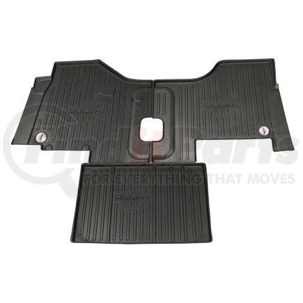 10002633 by MINIMIZER - Floor Mats - Black, 3 Piece, With Minimizer Logo, Manual Transmission, Front, Center Row, For Kenworth and Peterbilt