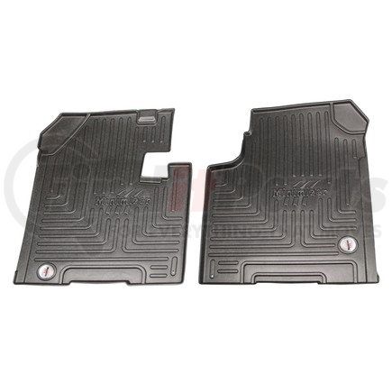 10002841 by MINIMIZER - Floor Mats - Black, 2 Piece, With Minimizer Logo, Front Row, For Western Star