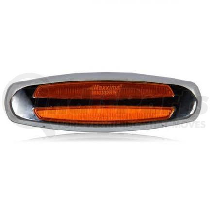 M30332Y by MAXXIMA - 2" x 6" Clearance Marker Amber Chrome Bezel P2