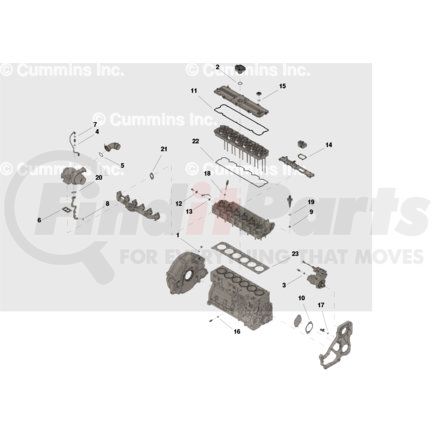 5579029 by CUMMINS - Upper Engine Gasket Kit