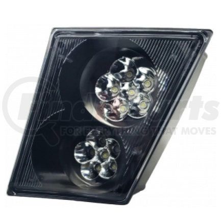 TR300-VLFL-L by TORQUE PARTS - Fog Light - Driver Side, Front, LED, Black Housing, Clear Lens, for 2004-2017 Volvo VNL Trucks