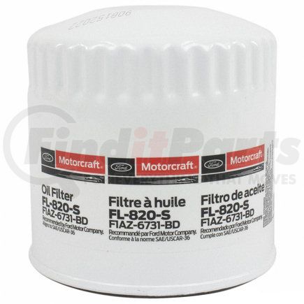 FL820S by MOTORCRAFT - Oil Filter - Motorcraft