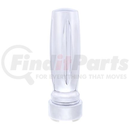 70786 by UNITED PACIFIC - Gearshift Knob - Chrome, Vertical, M30X3.5 Thread-On, Vegas Style, with 9/10 Speed Adapter