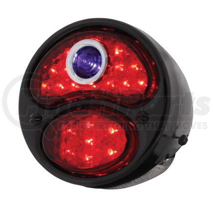 FTL2831BD-MAL by UNITED PACIFIC - Tail Light - LED 12V, with Black Housing and Blue Dot Lens, for 1928-1931 Model A, L/H