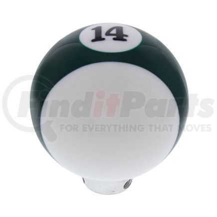 70763 by UNITED PACIFIC - Manual Transmission Shift Knob - Gearshift Knob, Green Striped, 14 Ball