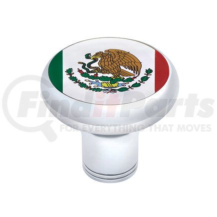 70797 by UNITED PACIFIC - Manual Transmission Shift Knob - Gearshift Knob, Chrome, Thread-On, Mexico Flag