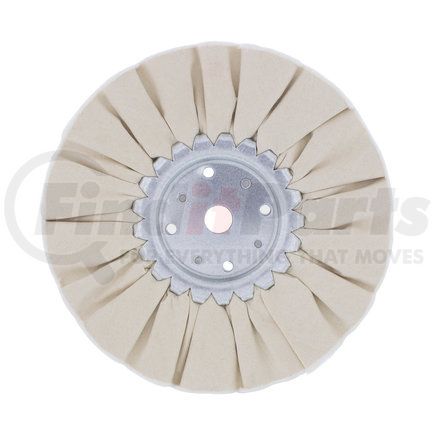 90024 by UNITED PACIFIC - Buffing Wheel - 8" White Treated Airway Buff, 5/8" & 1/2" Arbor