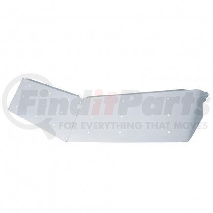 28015 by UNITED PACIFIC - Sun Visor - 14" Stainless Steel, Ultra Cab Drop Style, for 2002+ Peterbilt