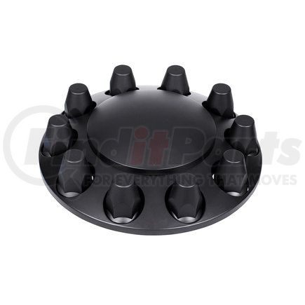 10334 by UNITED PACIFIC - Axle Hub Cover - Front, Matte Black, Dome, with 33mm Thread-On Nut Cover